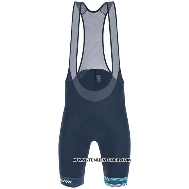 2019 Maillot Ciclismo Tour Down Under Bleu Manches Courtes et Cuissard